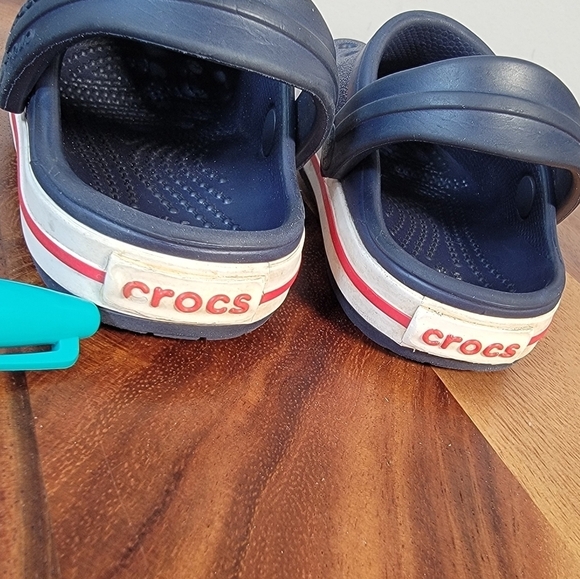 CROCS Kids Blue Clogs with Mickey Mouse and Rubber Duck Jibbitz Size C 5 - Picture 7 of 17